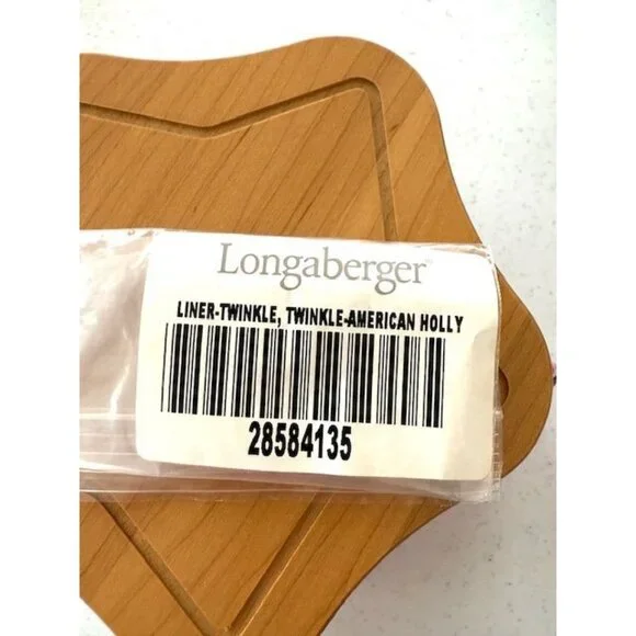 Longaberger Tree Trimming 2001 Twinkle Basket, Lid, Liner & Tie-On - Picture 4 of 8